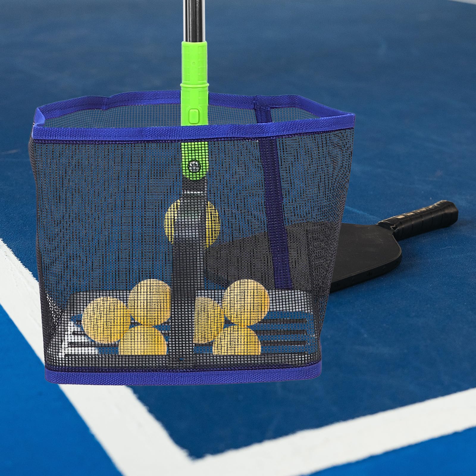 ABOOFAN Ramasse-balles Collecte Facile et Rapide Couleur Aléatoire Portable Télescopique en Acier Inoxydable et Nylon de Tennis de Table pour Terrains de Jeux