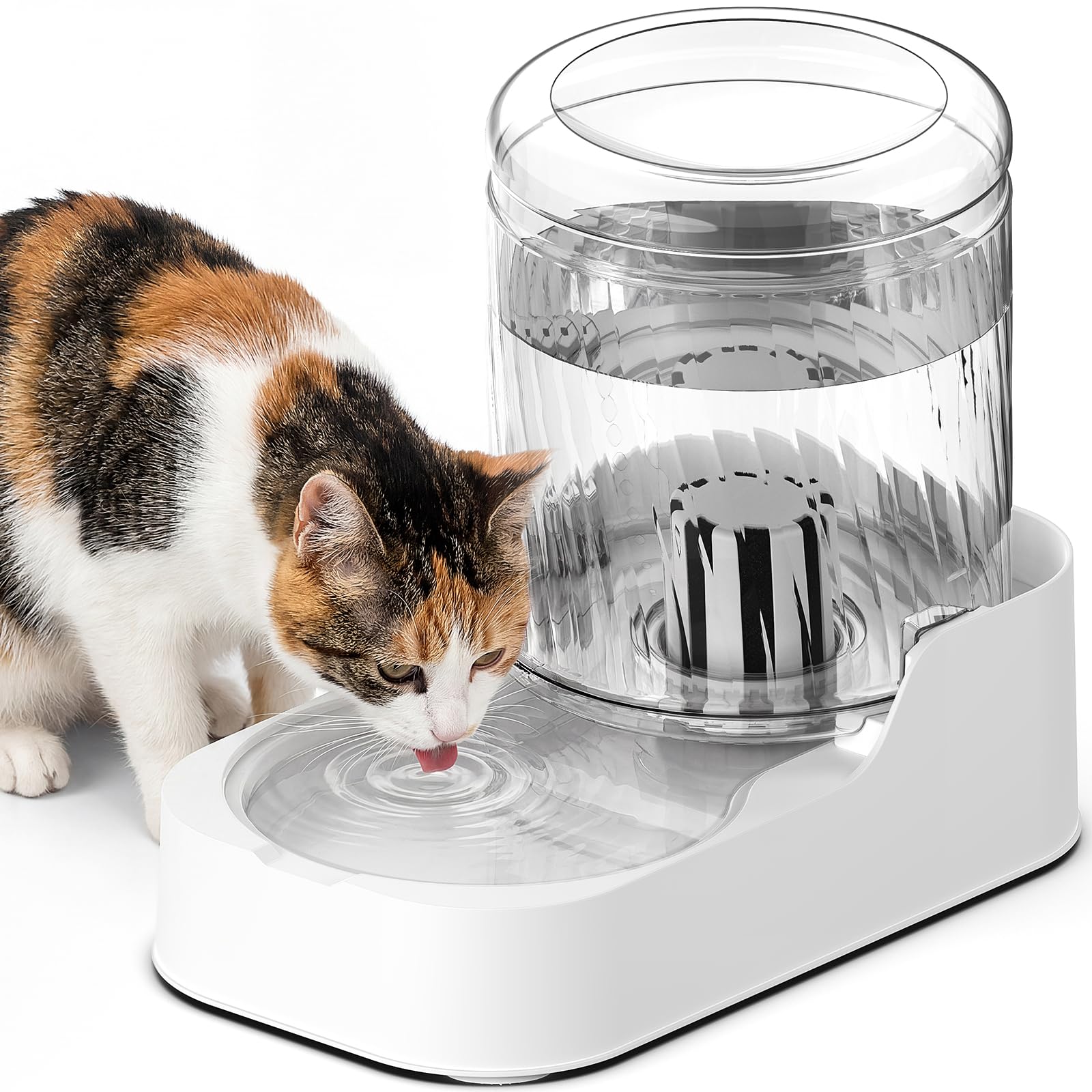 JUNSPOW Automatischer Katzen-Wasserspender, Hund Wassernapfspender Einstellbare Wasserspender, Auto Pet Waterer für Katzen und Hunde(Schüssel Nicht enthalten)