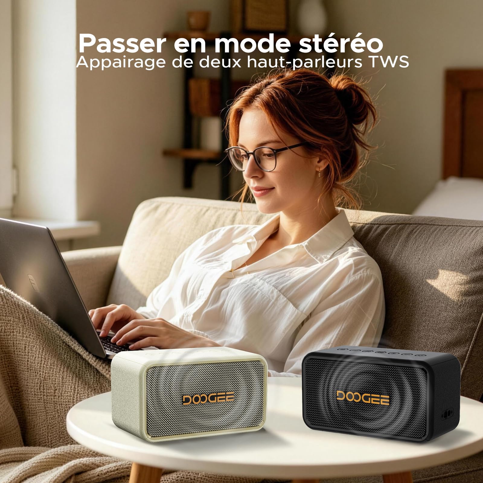 Enceinte Bluetooth Puissante, 130W Peak avec Basses Renforcées, Haut-parleurs sans Fil Portable avec 70W Subwoofer, Autonomie 28H, IP67 Etanche, EQ, TWS, USB-C, AUX, pour Camping/Extérieur/Plage/Fêtes
