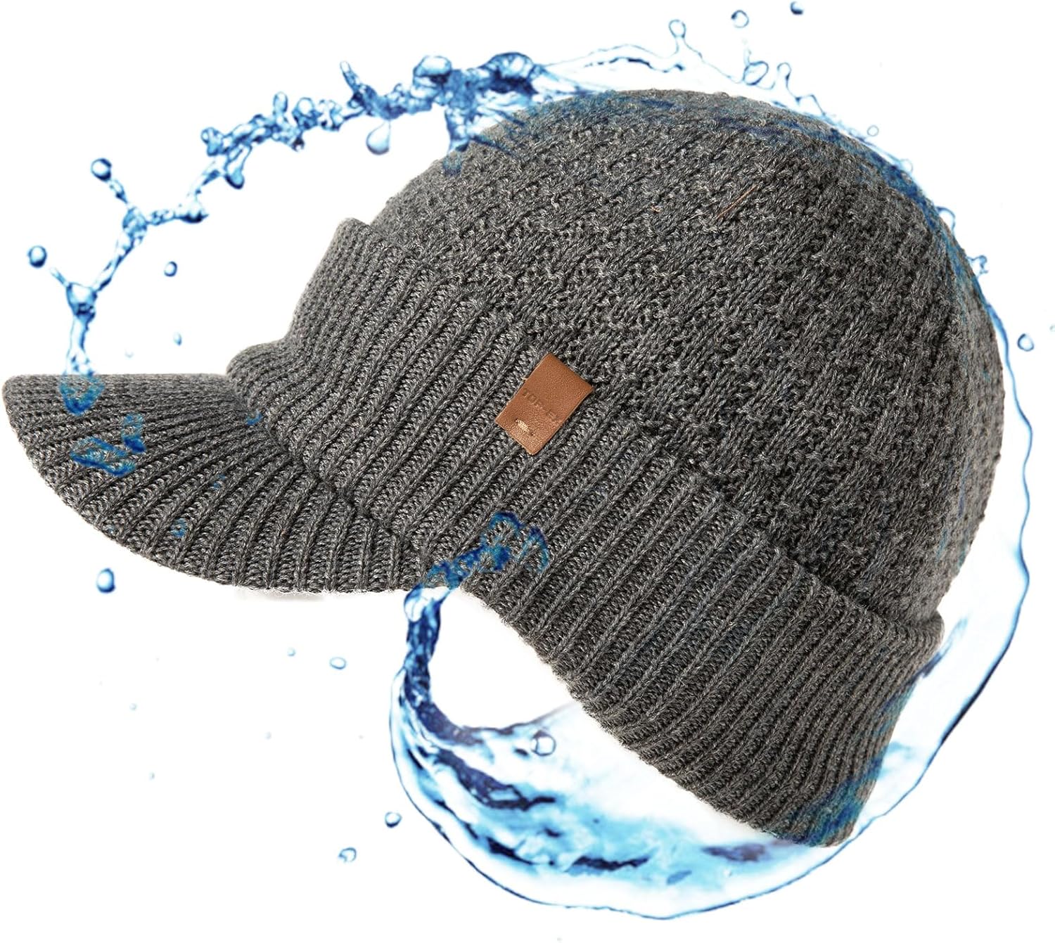 TOP-EX L/XL/XXL 50% Merino Wool Waterproof All Weather Brim Beanie Fleece Lined Unisex TOP-EX L/XL/XXL 50% Merino Wool Waterproof All Weather Brim Beanie Fleece Lined Unisex