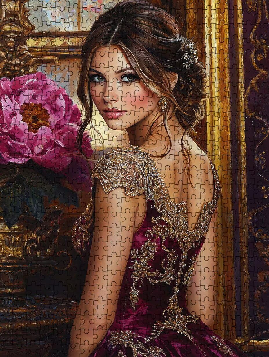 Puzzle 3000 Pezzi, Peonia Donna 3D Puzzle per Adulti Impegnativo, Educa Puzzles Artistico, Divertente E Stimolante Puzzles Decorativo per La Famiglia, Regalo e Decorazione Pareti DX0YL6-719