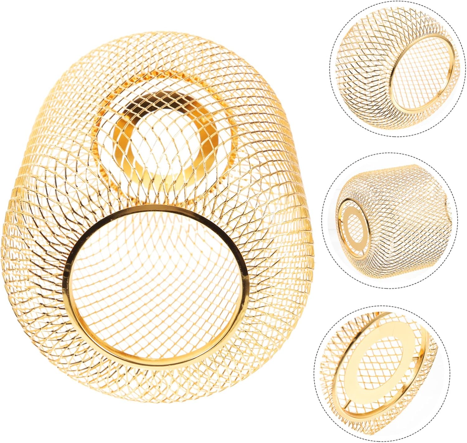 DOITOOL 2pcs Ceiling Light Shade Mesh Design Industrial Style Metal Lampshade for Entryway Kitchen Bathroom Bedroom Nursery Office and Restaurant Decor Easy to Install Iron Construction