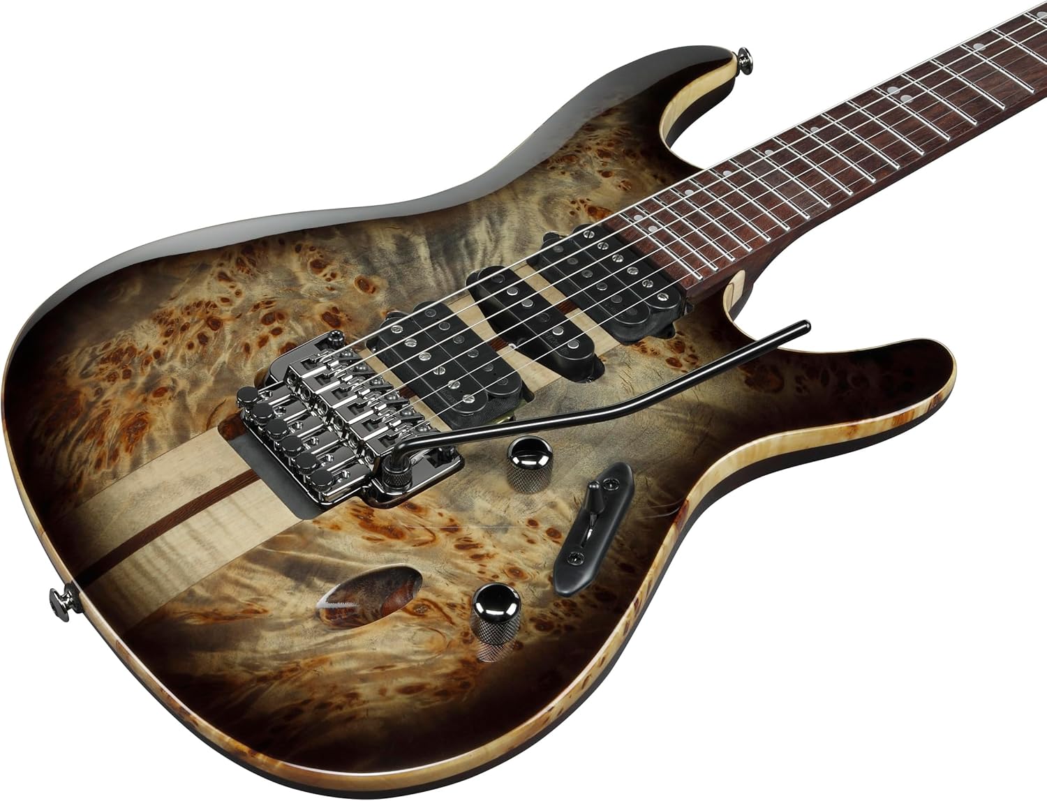 Ibanez Premium S1070PBZ Electric Guitar - Charcoal Black Burst