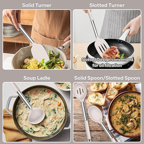 Miniatura 4 de HaWare Juego de utensilios de cocina de 9 piezas (caqui)