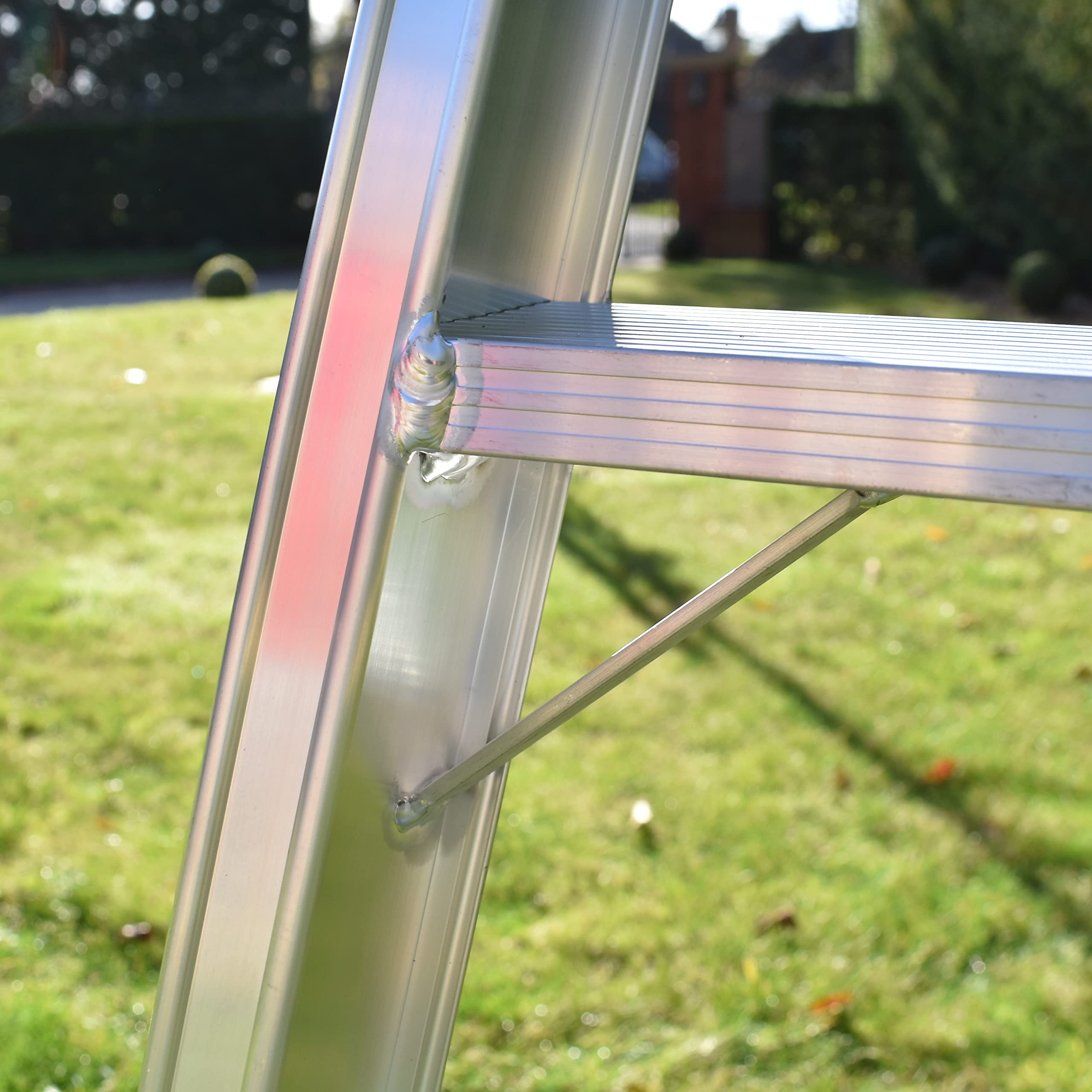 Scala fissa a treppiede Home Master® | Scala da giardino/frutteto | Struttura in alluminio | Scala pieghevole | Portata 100 kg (2.13m, 6)
