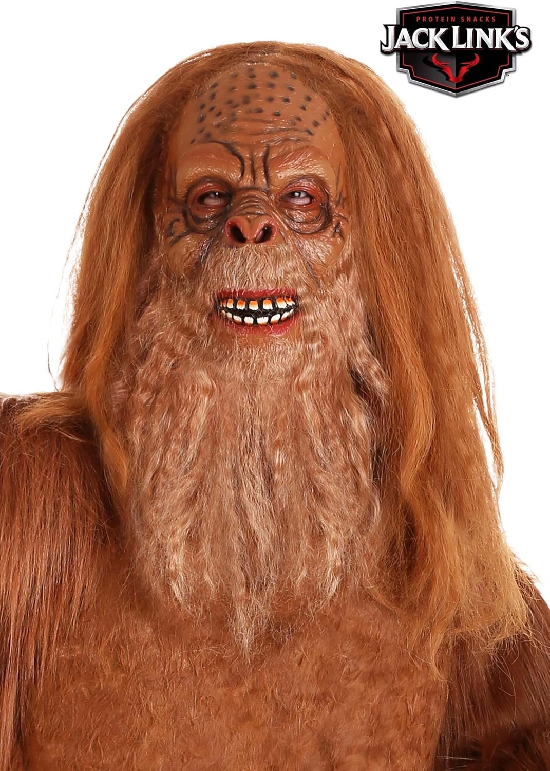 Adult Jack Link's Sasquatch Mask | Officially Licensed Wild Bigfoot Mask with Faux Fur