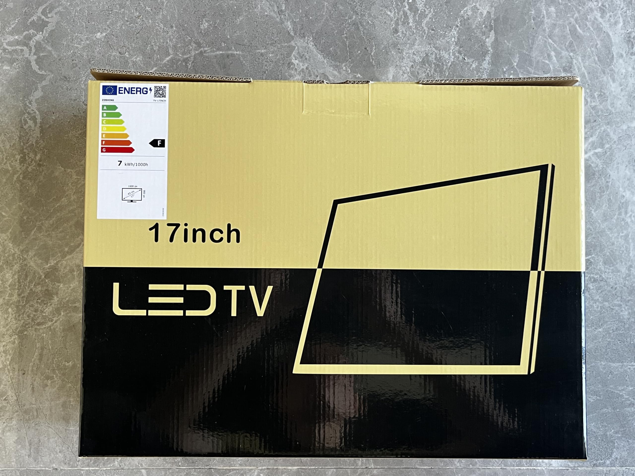 ZOSHING Smart TV de 17", petit téléviseur avec entrée HDMI, tuner numérique intégré/prend en charge USB mural pour chambre à coucher, cuisine, camping-car – Télécommande incluse (noir)