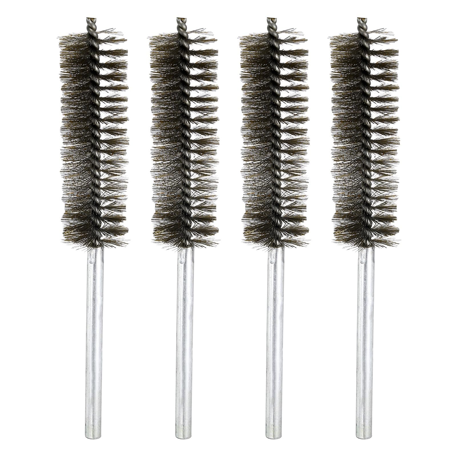 sourcing map 4pcs Wire Bore Brush Set 8 Inch Length 1.2 Inch Shank Stainless Steel Bristles Cleaning Brush for Clean Car Part Tube Kitchen Garage โ image 1