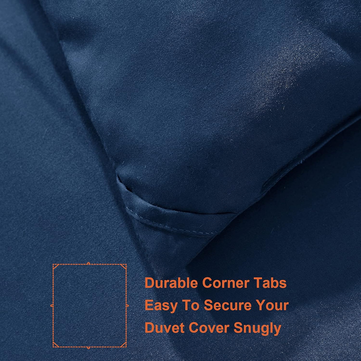 EHEYCIGA Down Comforter Queen Size Navy Duvet Insert Alternative Comforter All Season Quilted Queen Bed - Lightweight Breathable Comforter Insert 300GSM 90x90 Inches