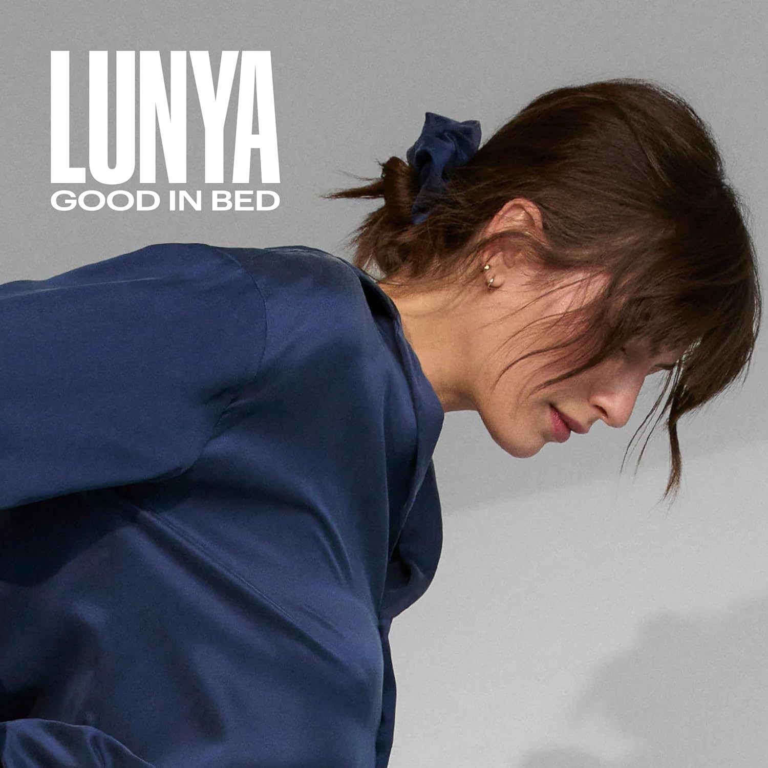 Lunya Washable Silk Scrunchies - Mulberry Silk Hair Ties - Deep Blue - One Size Fits Most - Image 2