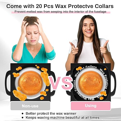 Miniatura 7 de Kit profesional de depilación, calentador de cera de una sola olla para depilación, olla de cera grande con olla antiadherente fácil de limpiar, 50