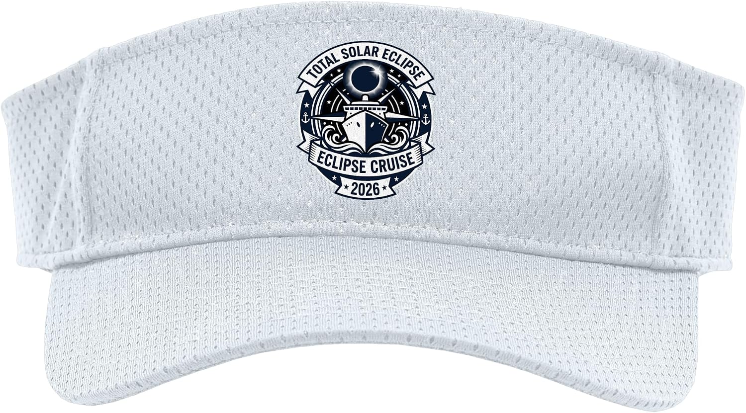 Total Solar Eclipse Cruise 2026 Nautical Ocean Event Sport Sun Visor