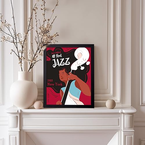 Vista 132 de Poster Master Póster de jazz vintage, impresión retro del festival de jazz de París, arte musical, regalo ideal para hombres, mujeres, músicos