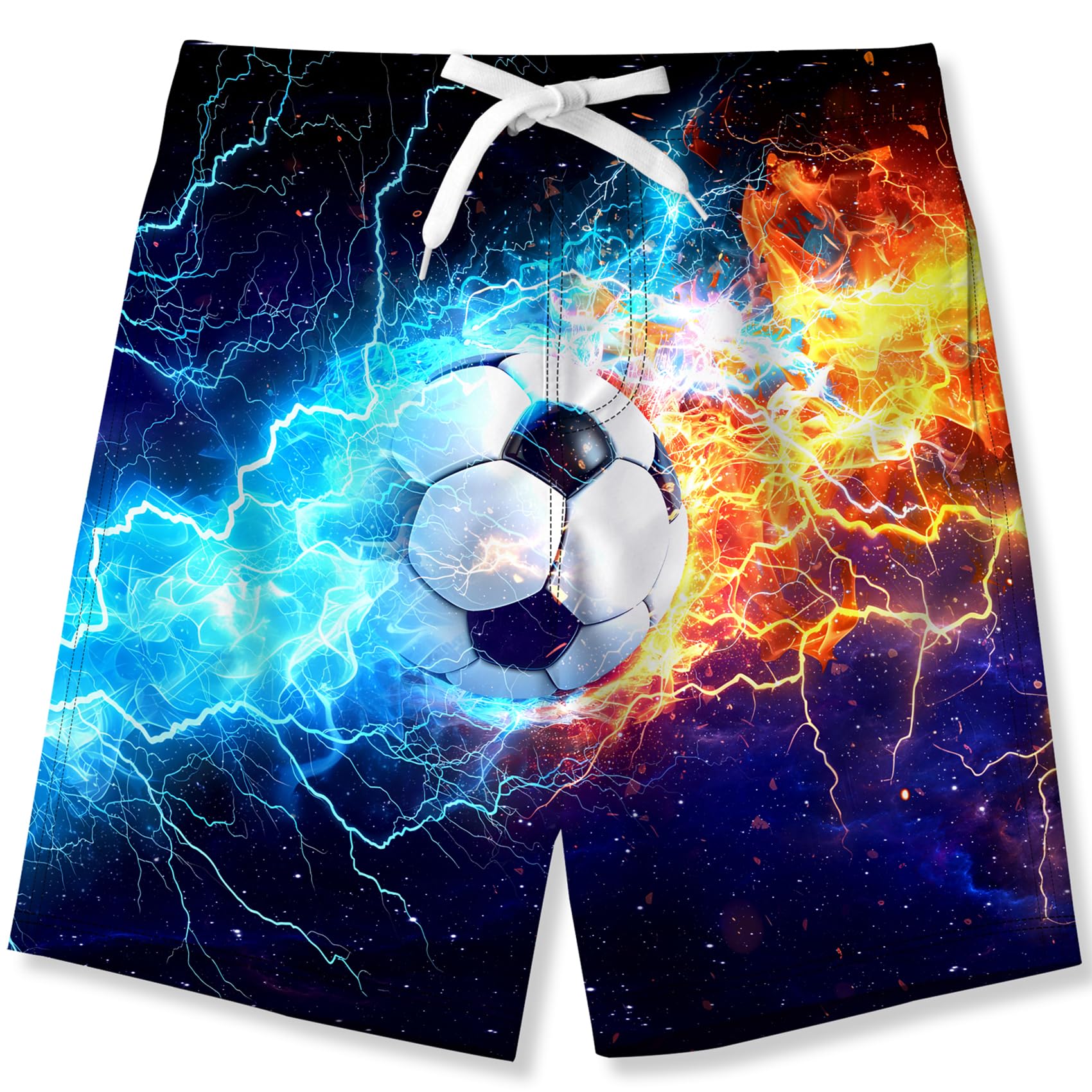 kids4ever Badehose Jungen Lustig 3D Druck Schnelltrocknend Badeshorts Kinder Sommer Strand Boardshorts Schwimmhose 6-14 Jahre