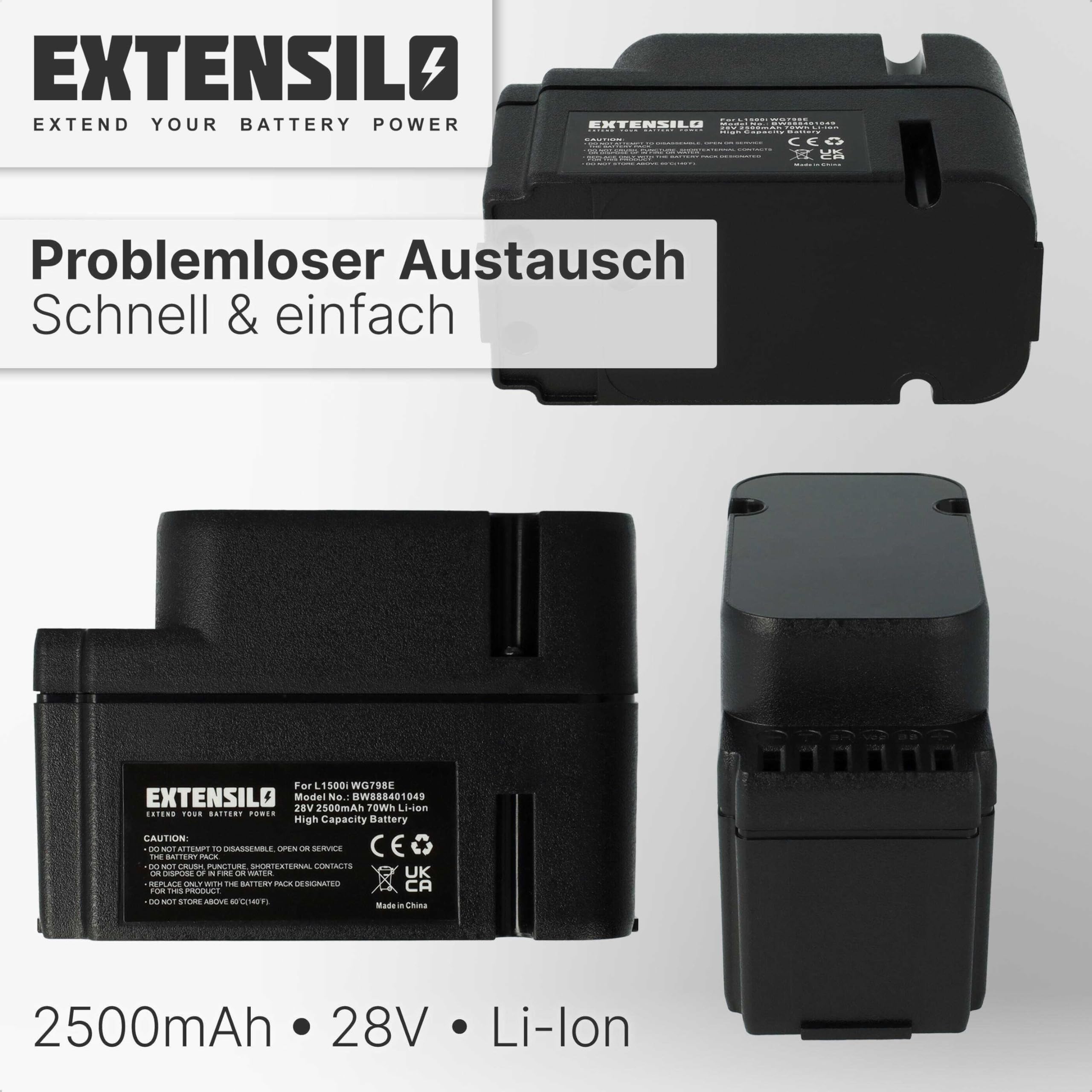 Batteria Al Litio 28V 3000mAh Per Robot Tagliaerba Worx Landroid E Attrezzi WA3225, WA3565