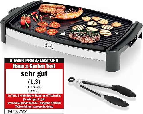 Tischgrill elektrisch, 45 × 30 cm (LEBENLANG)