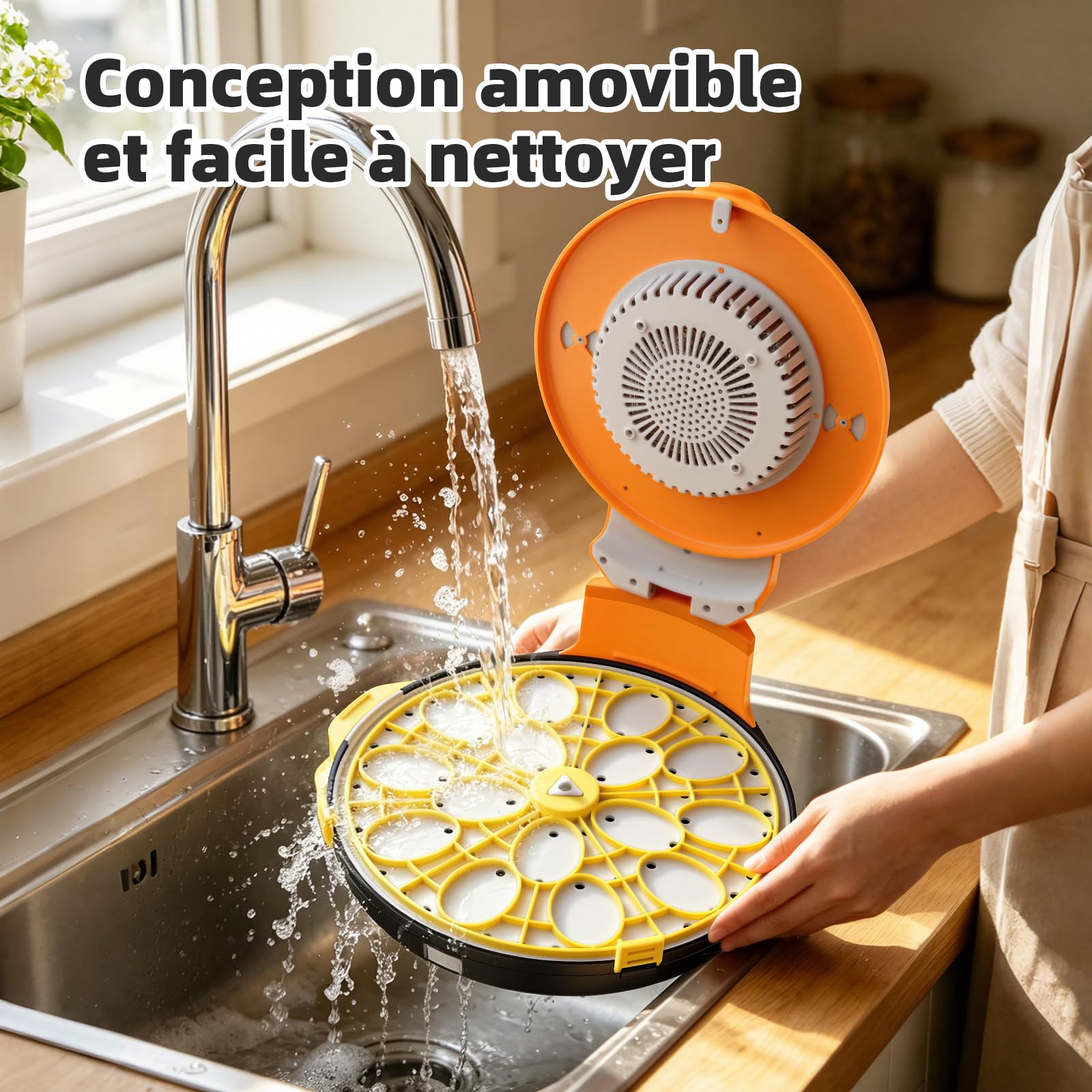 Couveuse Automatique 15 Œufs, Incubateur d’Œufs avec 5 Modes, Retournement Automatique, Contrôle Température et Humidité, Mire-Œufs Intégré pour Poule, Caille, Canard