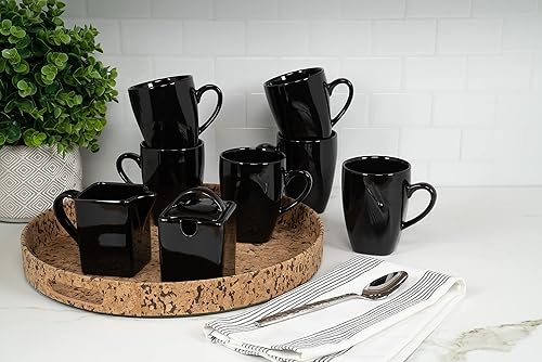 Miniatura 31 de 10 Strawberry Street Nova Juego de vajilla cuadrada de 16 piezas, rojo Negro -,Crema Blanco,Azul oscuro,Gris,Mate negro,Rojo