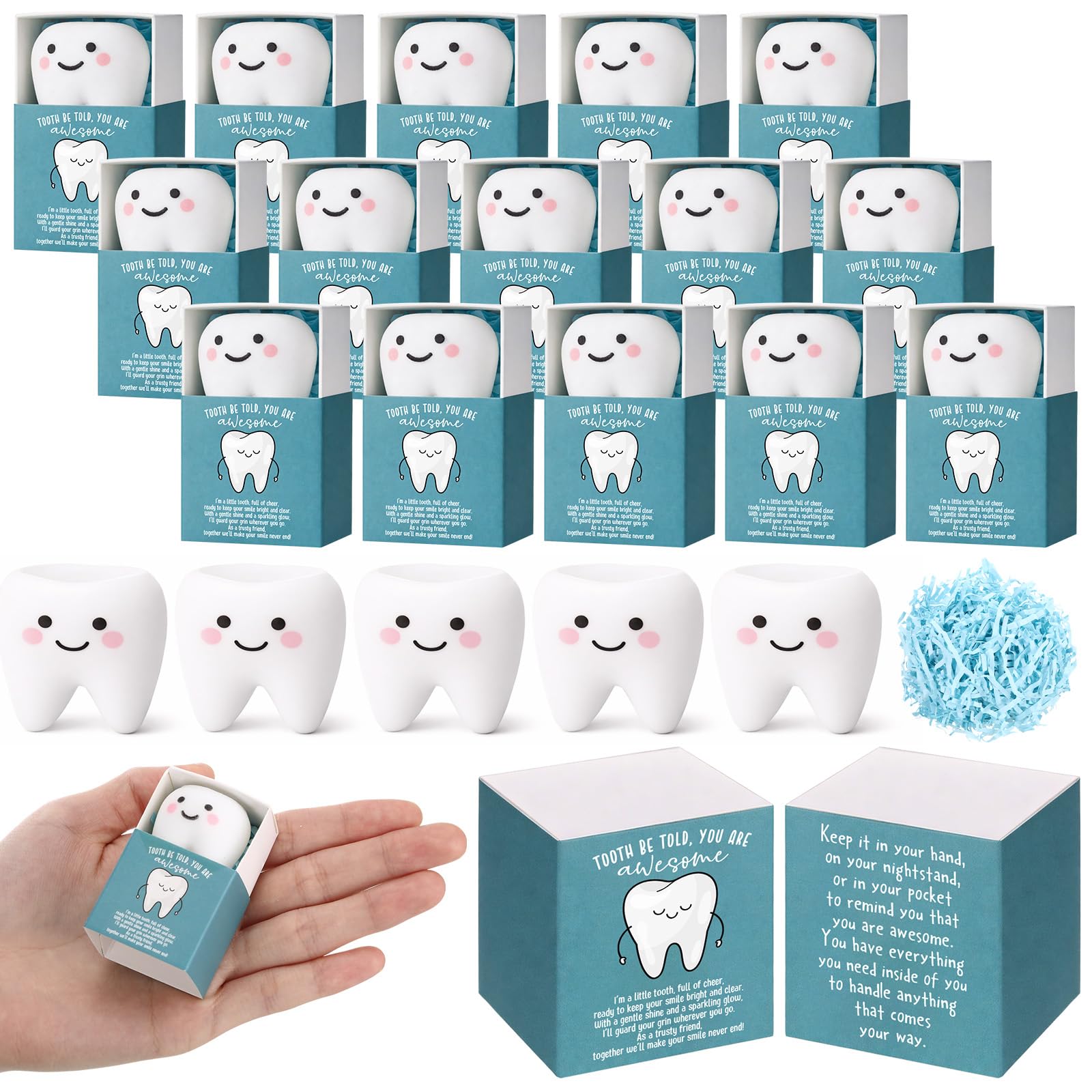 Wettarn 36-Pack Dental Gifts Tooth Stress Balls