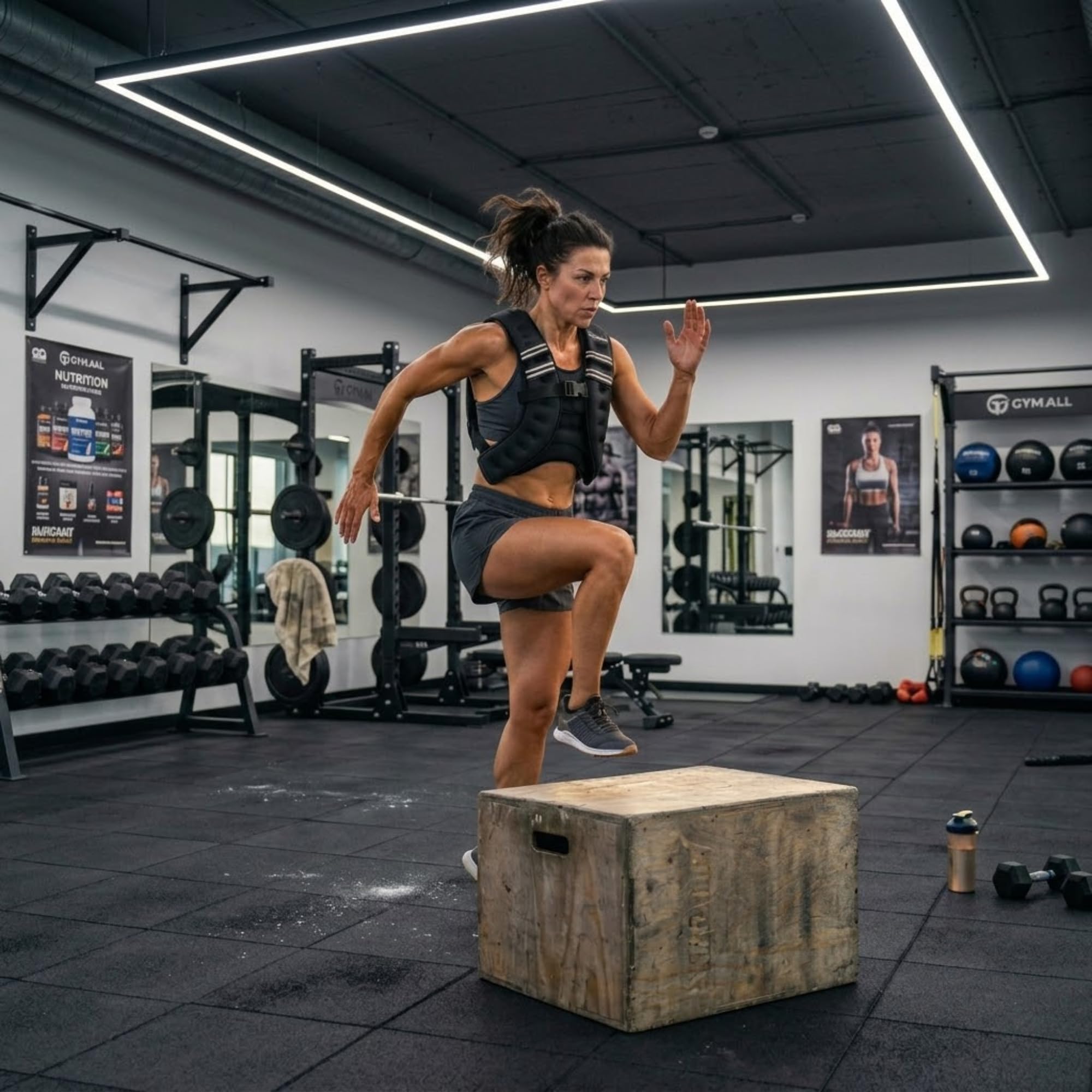 Giubbotto Zavorrato 5 kg Regolabile, Gilet Zavorrato per CrossFit, Calisthenics, Running e Allenamento Fitness, Weighted Vest Traspirante, Resistente all'Acqua, Nero