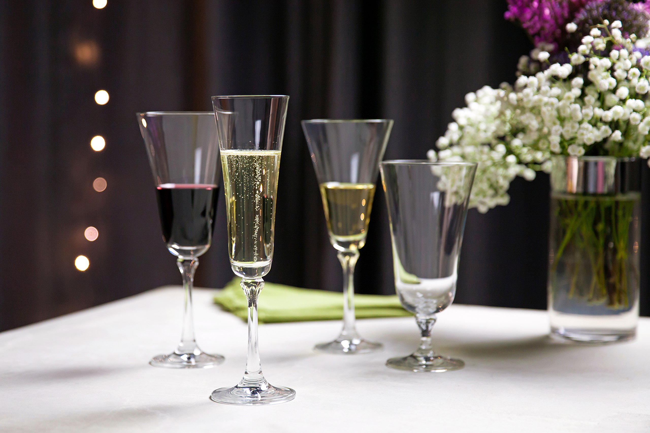 Schott Zwiesel Tritan Crystal Glass Charlotte Stemware Collection Copas de vino tinto (juego de 4), 13.5 onzas, transparente