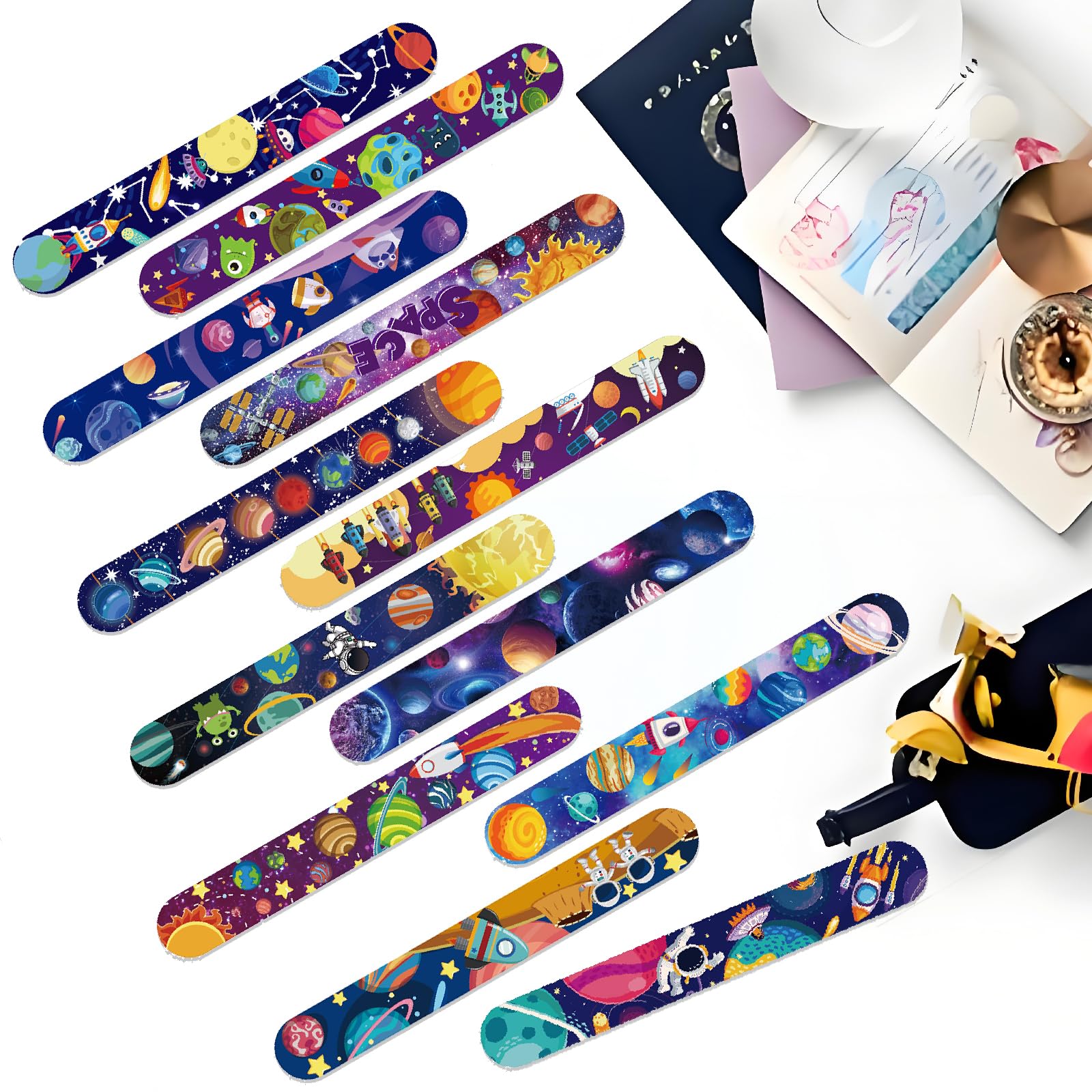 YAAVAAW 22 Pièces Slap Bracelet à Claquer,Snap Bracelet Enfant Dinosaure,Bande Slap Jouet Enfant Cadeaux De Fête,Remplisseurs De Sac Cadeau Pour Anniversaire Et Festive Pour Filles Et Garçons