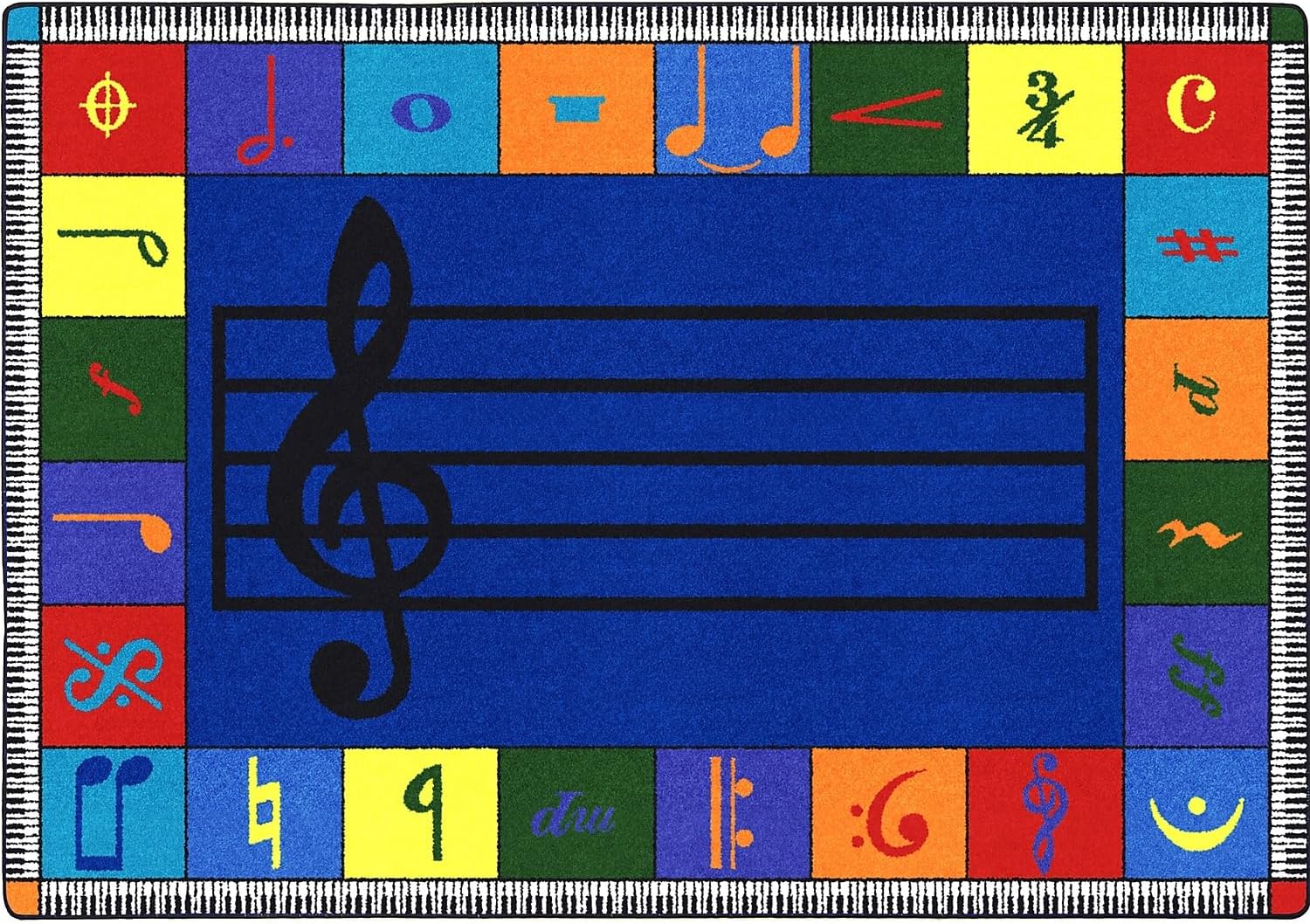 Note Worthy Elementary Rug, Multi, 5'4" x 7'8"