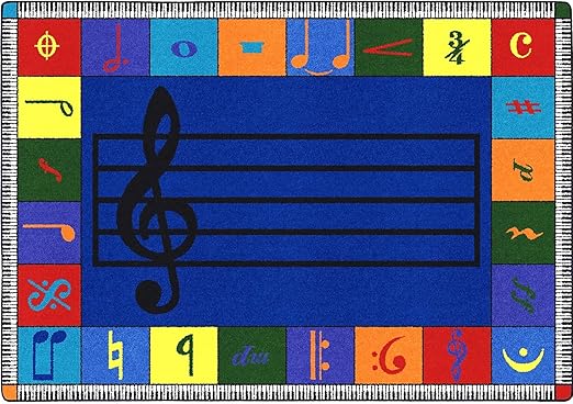 Amazon.com: Joy Carpets Note Worthy Elementary Rug, Multi, 5'4
