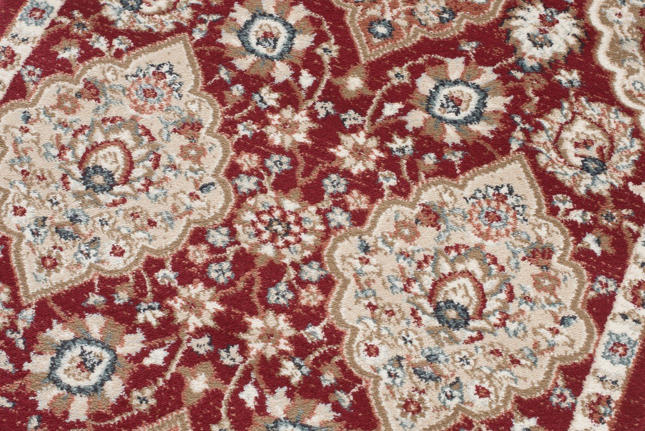 Carpeto Tapis de Couloir Couloir 80x125cm Rouge Classique Traditionnel Doux