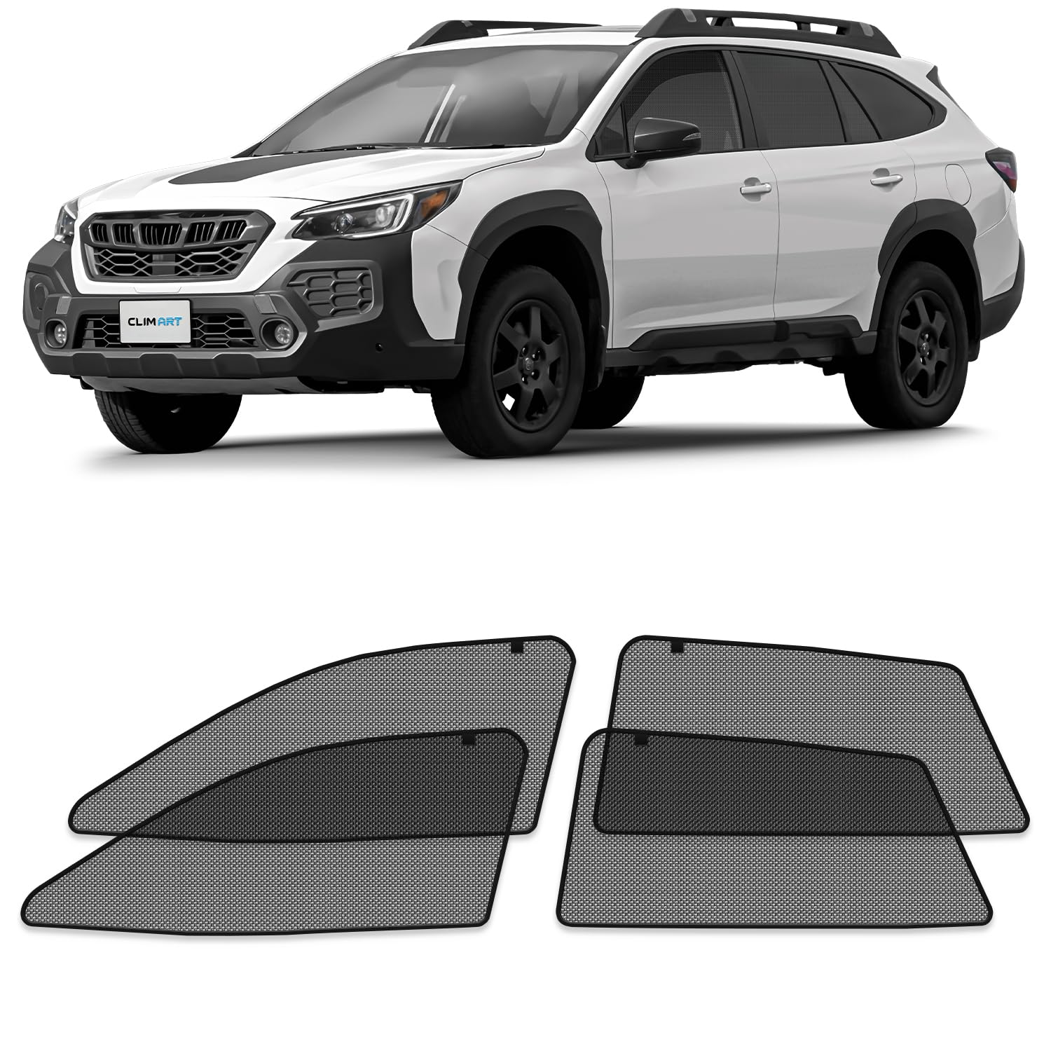 clim art magnetic car window shades for subaru outback 2020-2025 – custom-fit sun blocker curtains, side window covers, essential car accessories for camping, baby, and privacy protection - ms0266