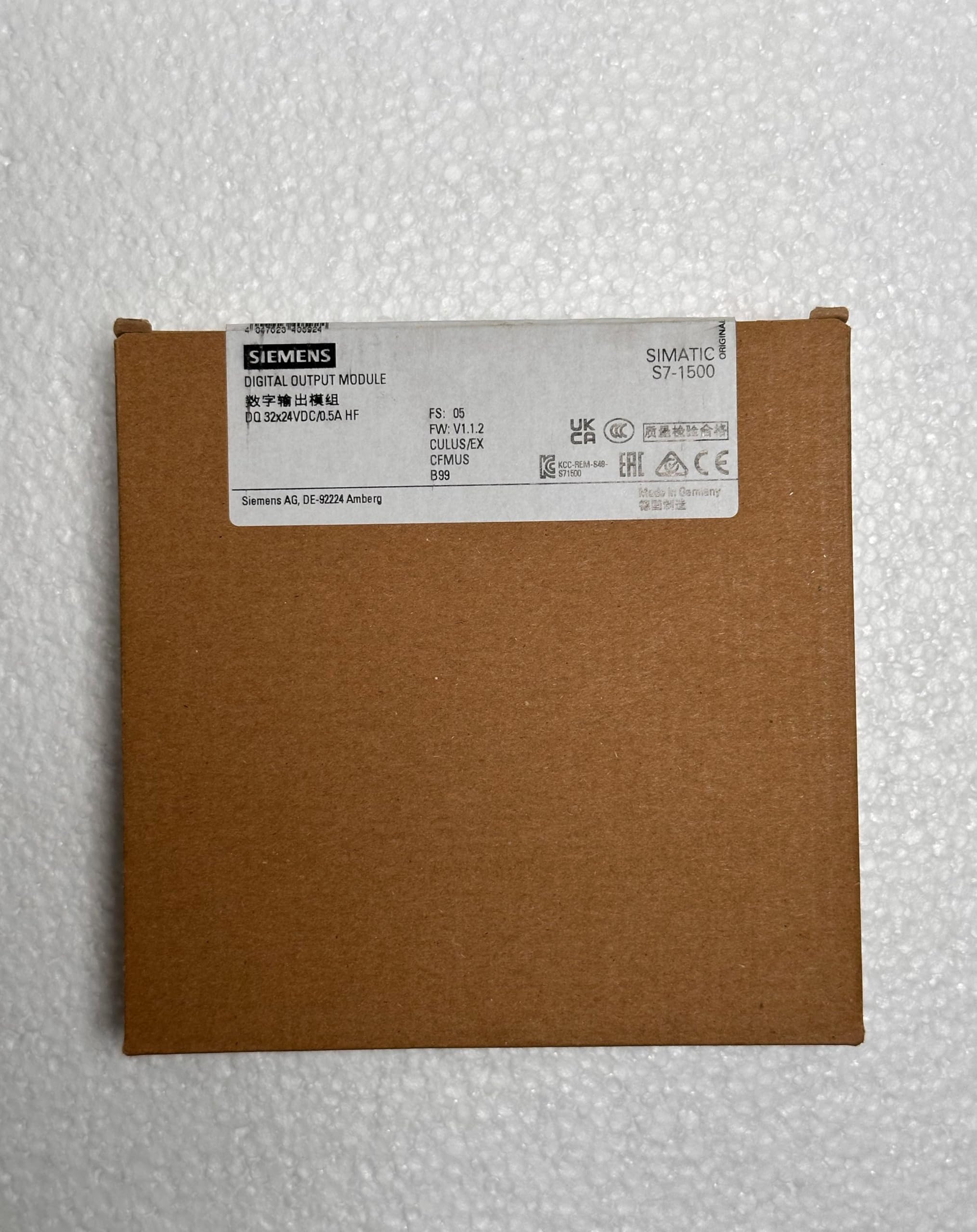 S7-1500 Digital Output Module, 32 Channel, 24V DC 6ES7522-1BL01-0AB0