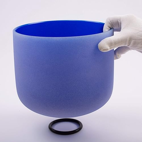 Miniatura 88 de Leize Juego de 7 cuencos de cristal de cuarzo impecables de 6 a 12 pulgadas con fundas de transporte resistentes y mazo de gamuza Blanco