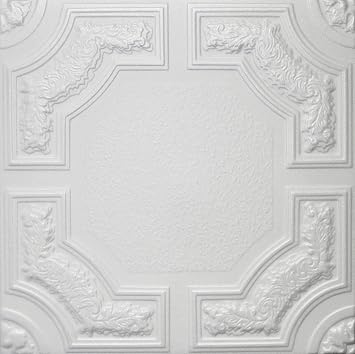 White Styrofoam Decorative Ceiling Tile Caracas Package of 8 Tiles - Other Sellers Call This Evergreen and R28