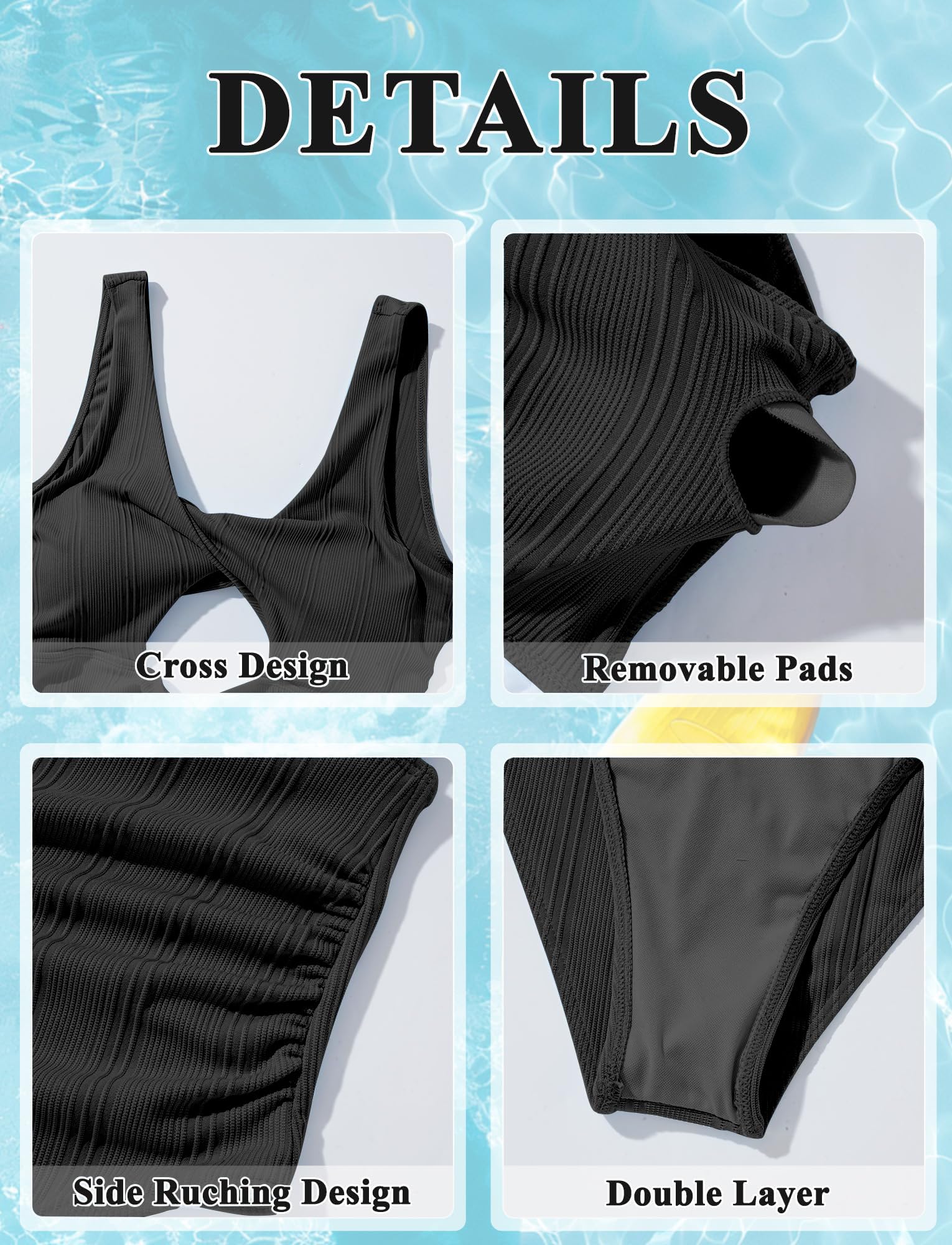 tiorhooe Maillot de bain une pièce de maternité - Maillot de bain de grossesse pour femme - Maillot de bain tendance S-XL
