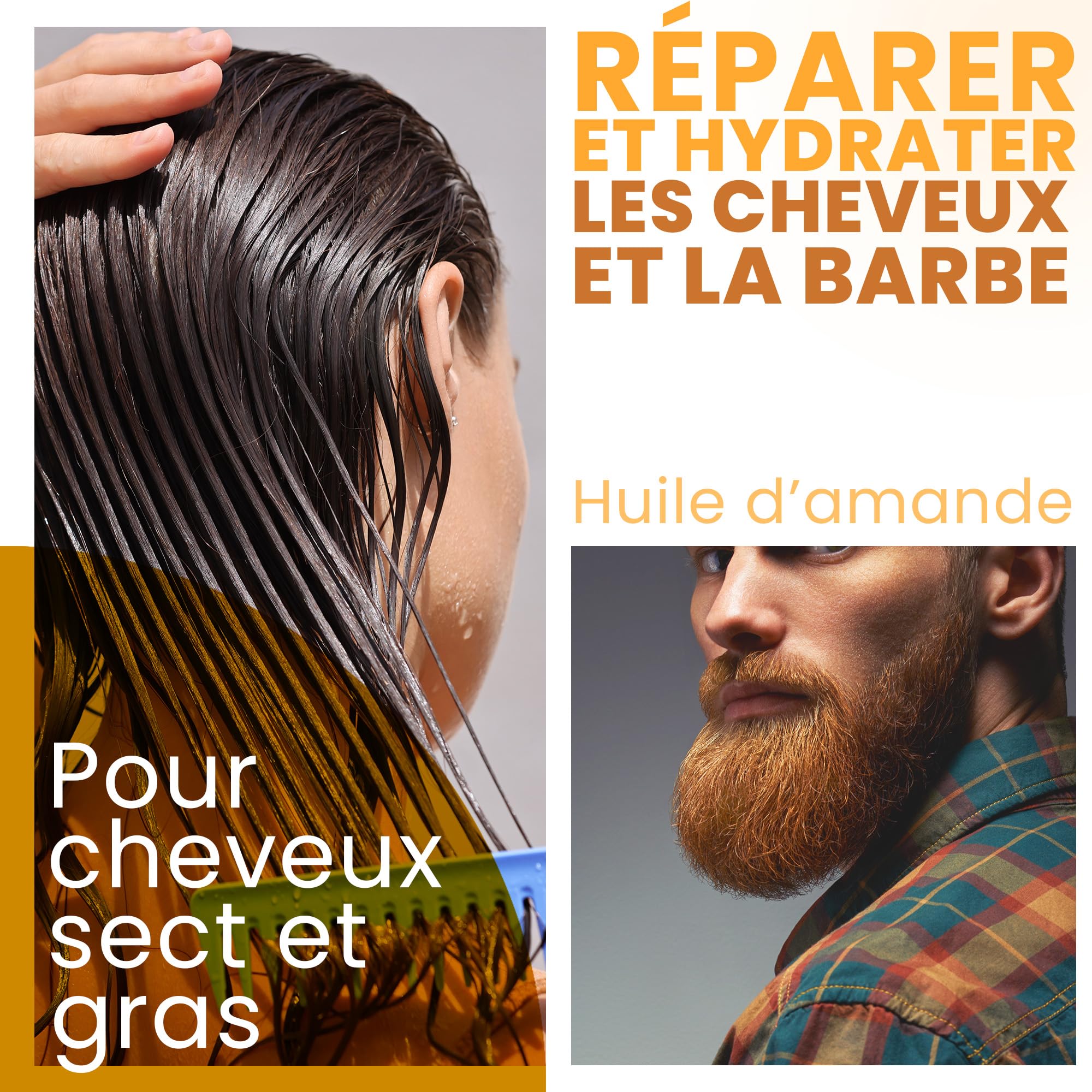 Huile Amandes Douces Pressée à Froid 5000 ml, Anti-vergetures, Hydratante, Soin Cheveux, Ongles, Cuticules, Démaquillante Naturelle