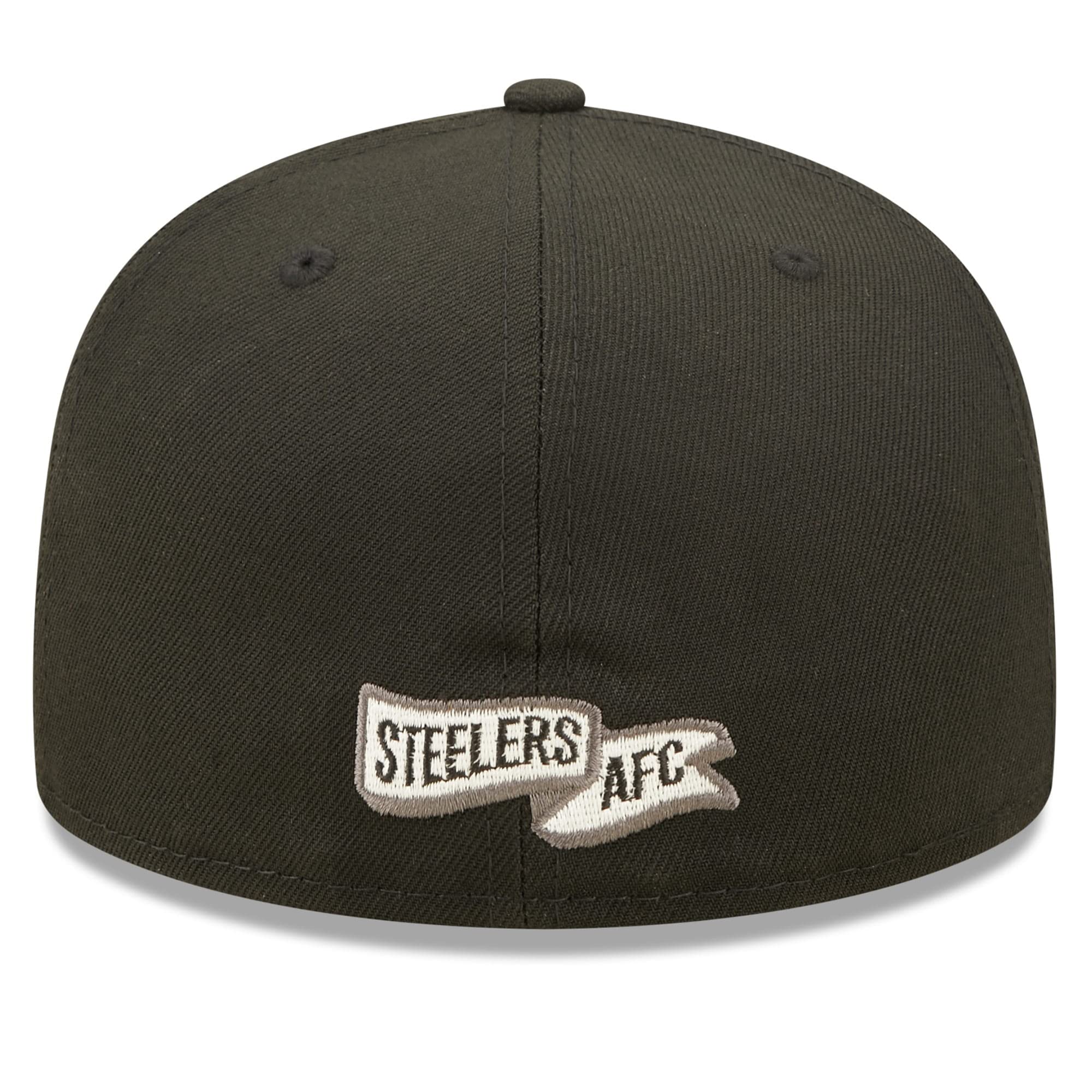 New Era 59Fifty Round Logo Steelers Cap Basecap Baseballcap Flat Brim Fitted Herren - mit Schirm Herbst-Winter Winter