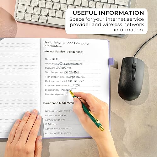 Miniatura 5 de Clever Fox - Libreta de contraseñas con pestañas alfabéticas, organizador de direcciones de Internet, tamaño pequeño de bolsillo, para inicios de