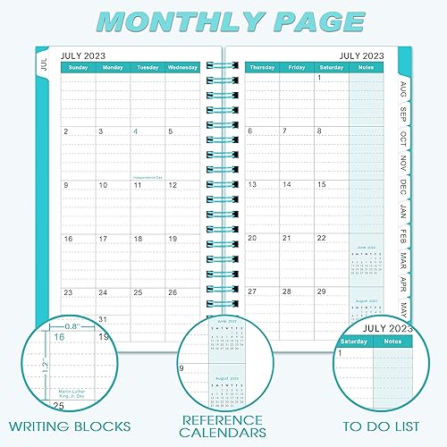 Miniatura 4 de Agenda de bolsillo 2023-2024, agenda semanal y mensual de bolsillo, julio de 2023 a junio de 2024, 6.8 x 4.3 pulgadas, doble fuerte, encuadernación