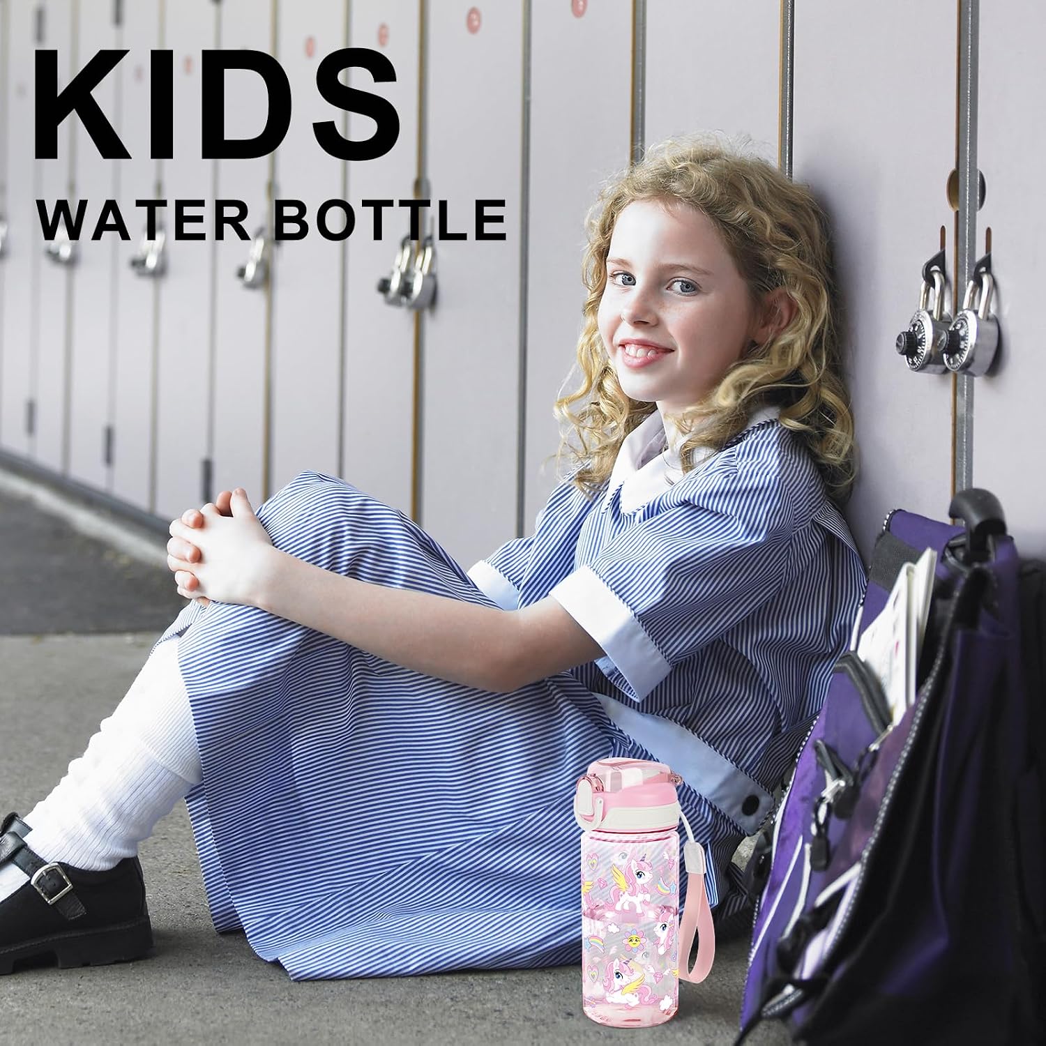 Tritan Kids Water Bottle School 16