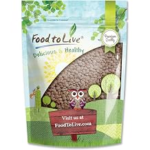 Food to Live - Whole Red Lentils, 2.5 Pounds Dry Raw Lentils, Sproutable, Vegan, Kosher, Bulk. Quick-Cooking. Good Source of Dietary Fiber, and Protein. Perfect for Lentil Soup, Stews, Curry