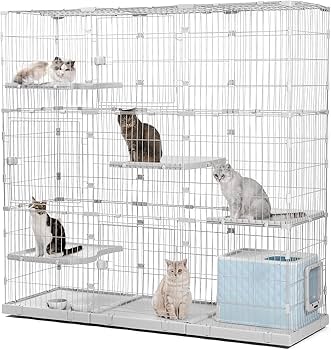 Amazon.co.jp: PETEPELA(ぺテぺラ) 猫 ケージ 大型 3段 広い 2段 多頭