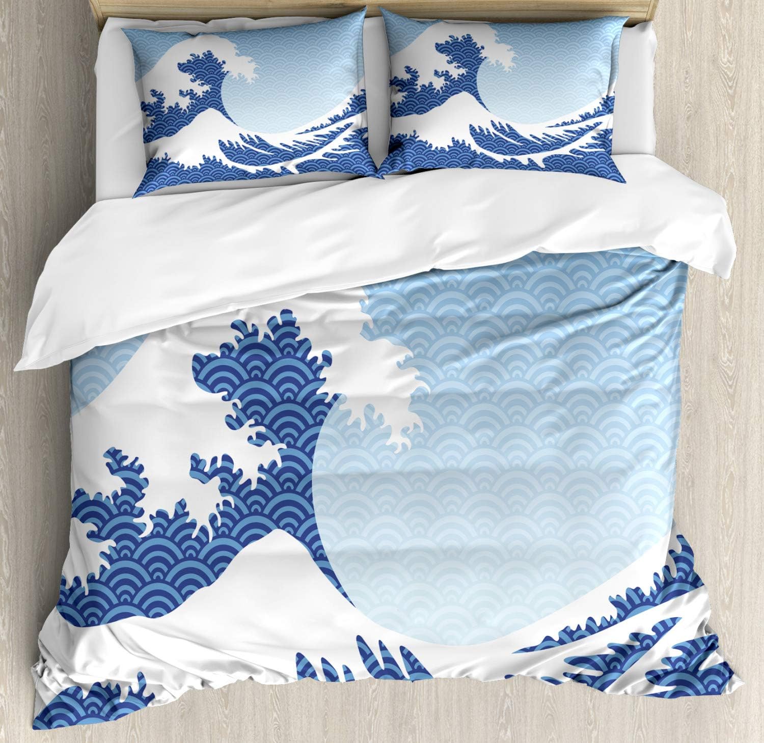 Ambesonne Tribal Duvet Cover Set, Traditional Motifs on Ethnic Symbols Strokes Feathers in Folkloric Repetition, Decorative 3 Piece Bedding Set with 2 Pillow Shams, Queen Size, Army Green White