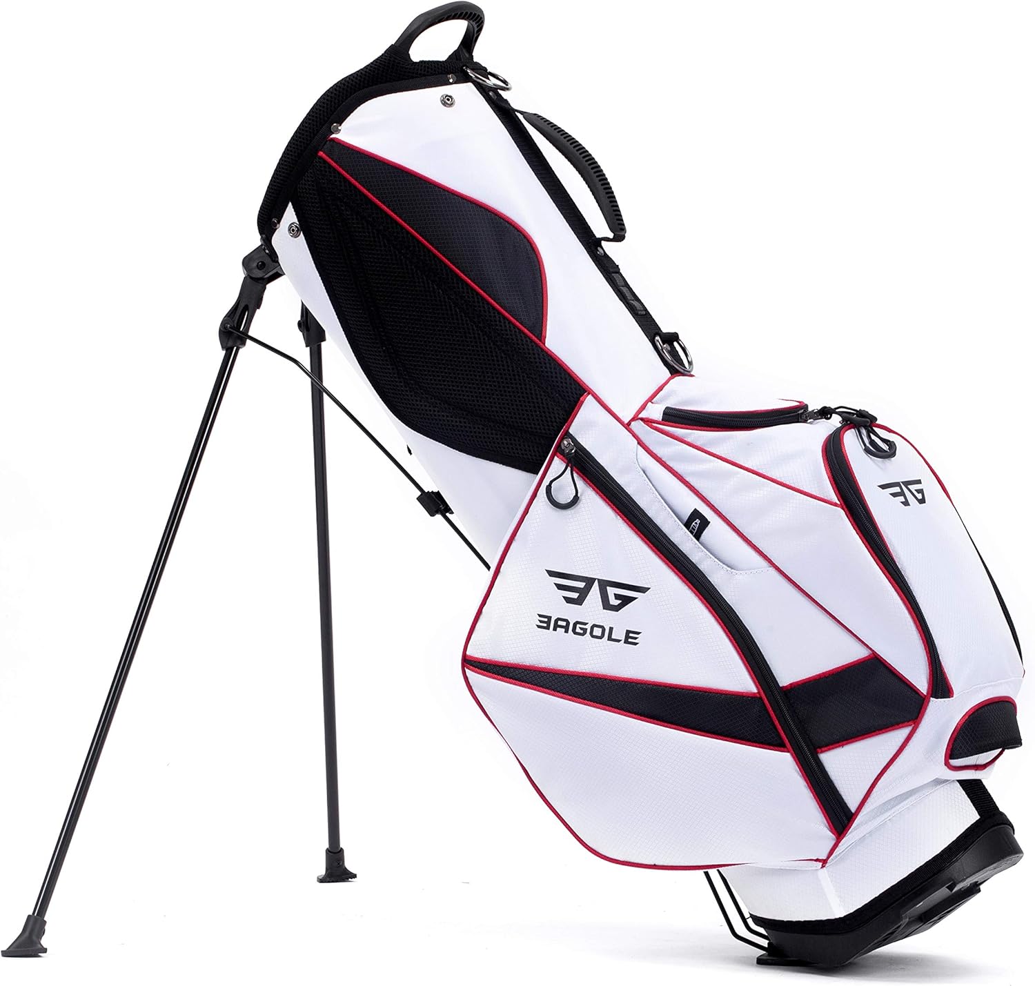 Eagole Super Light, Golf Stand Bag with 8 Pockets, One Cooler Pouch, 4.3 lb, White : Everything Else