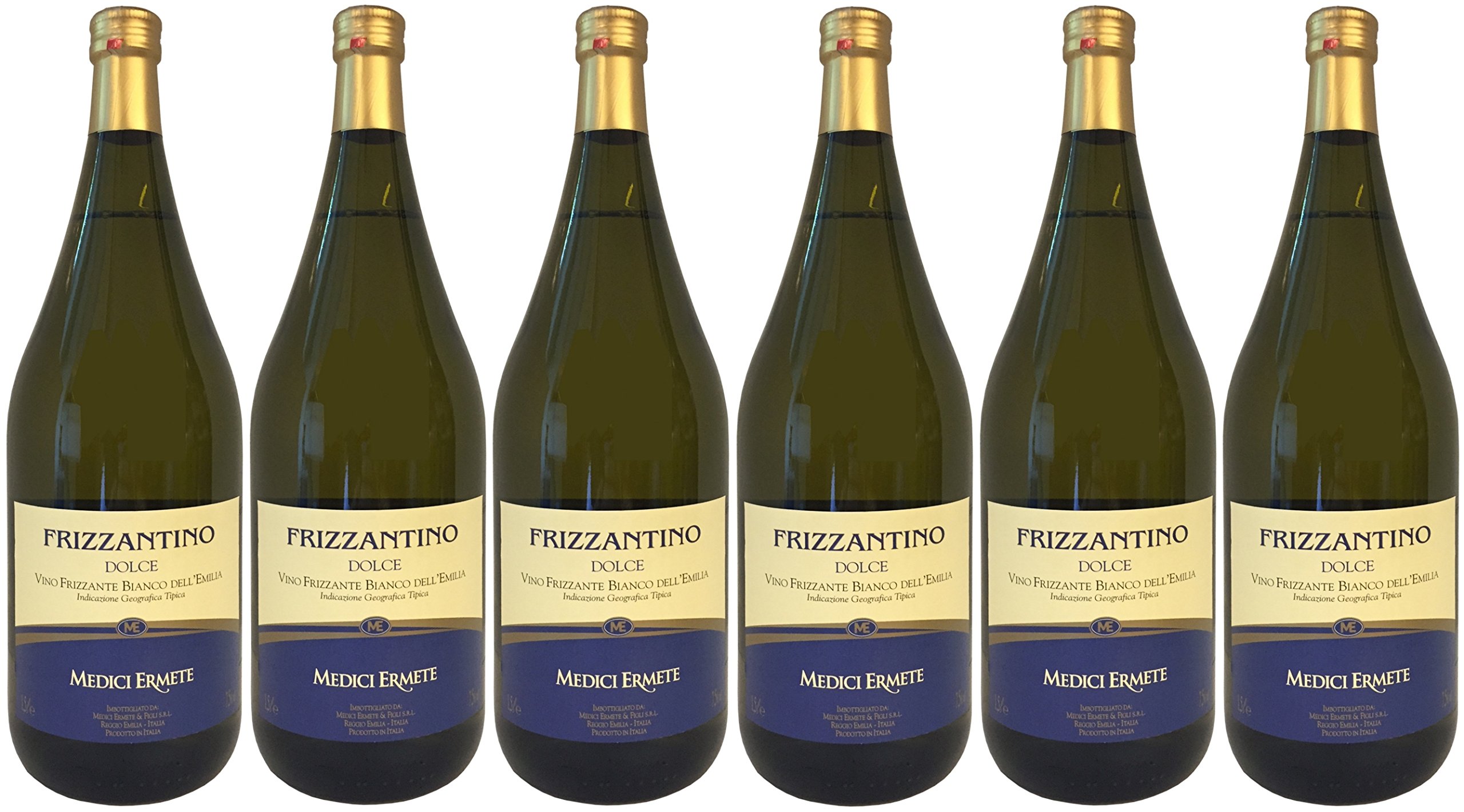 FRIZZANTINO Bianco Dell´Emilia IGT dolce MEDICI ERMETE (6 X 1,50 L) - Weißer Süßer Perlwein 7,5% Vol.