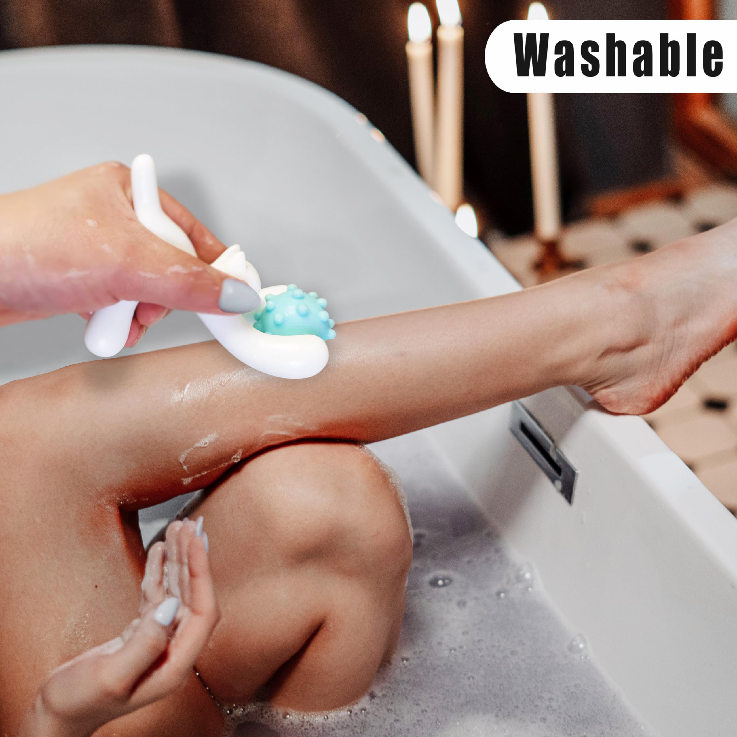 Adorabile set massaggiatore, riduce lo stress da lavoro, massaggiatore rilassante con sfera a rullo, allevia la tensione e i dolori muscolari, strumento manuale per massaggi manuali, ottimo
