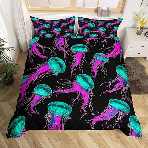 Miniatura 12 de Juego de funda de edredón de olas oceánicas, tamaño Queen, brújula retro faro, velero, juego de ropa de cama náutica para mujeres, hombres y niños,