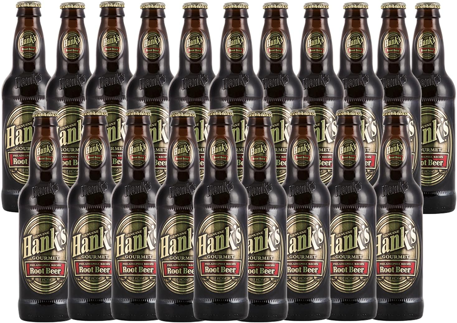 Hank's Genuine Gourmet Root Beer, 12 fl oz Bottles – Premium Craft Soda with Rich, Creamy Flavor – Authentic Philadelphia Recipe, Pack of 12