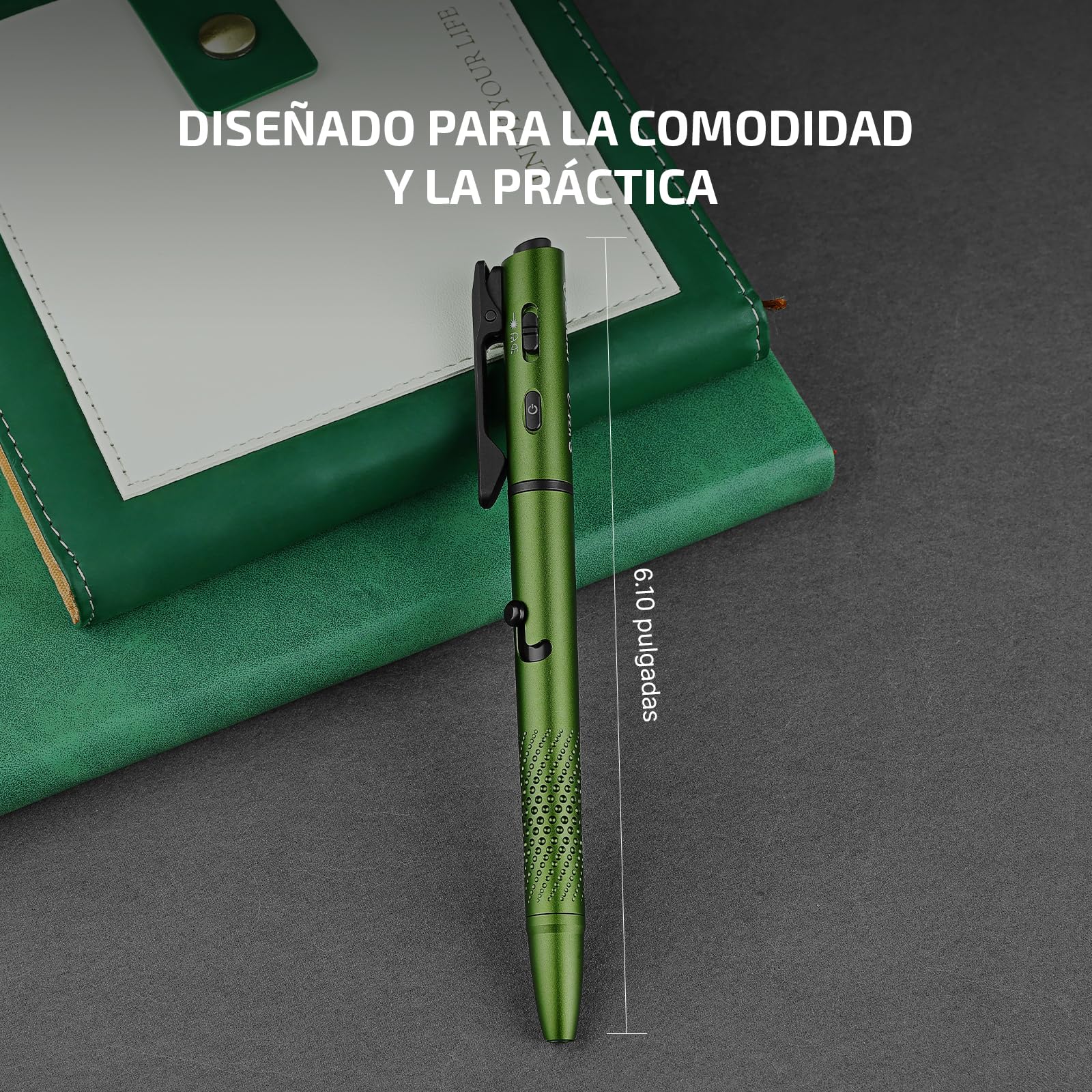 OLIGHT Open 3 Linterna de Bolígrafo LED de 120 Lúmenes con Luz Roja y Verde, Linterna Recargable EDC portátil y fácil de cargar para Escribir, Trabajar, Aventuras, Negocios Profesionales （Verde）