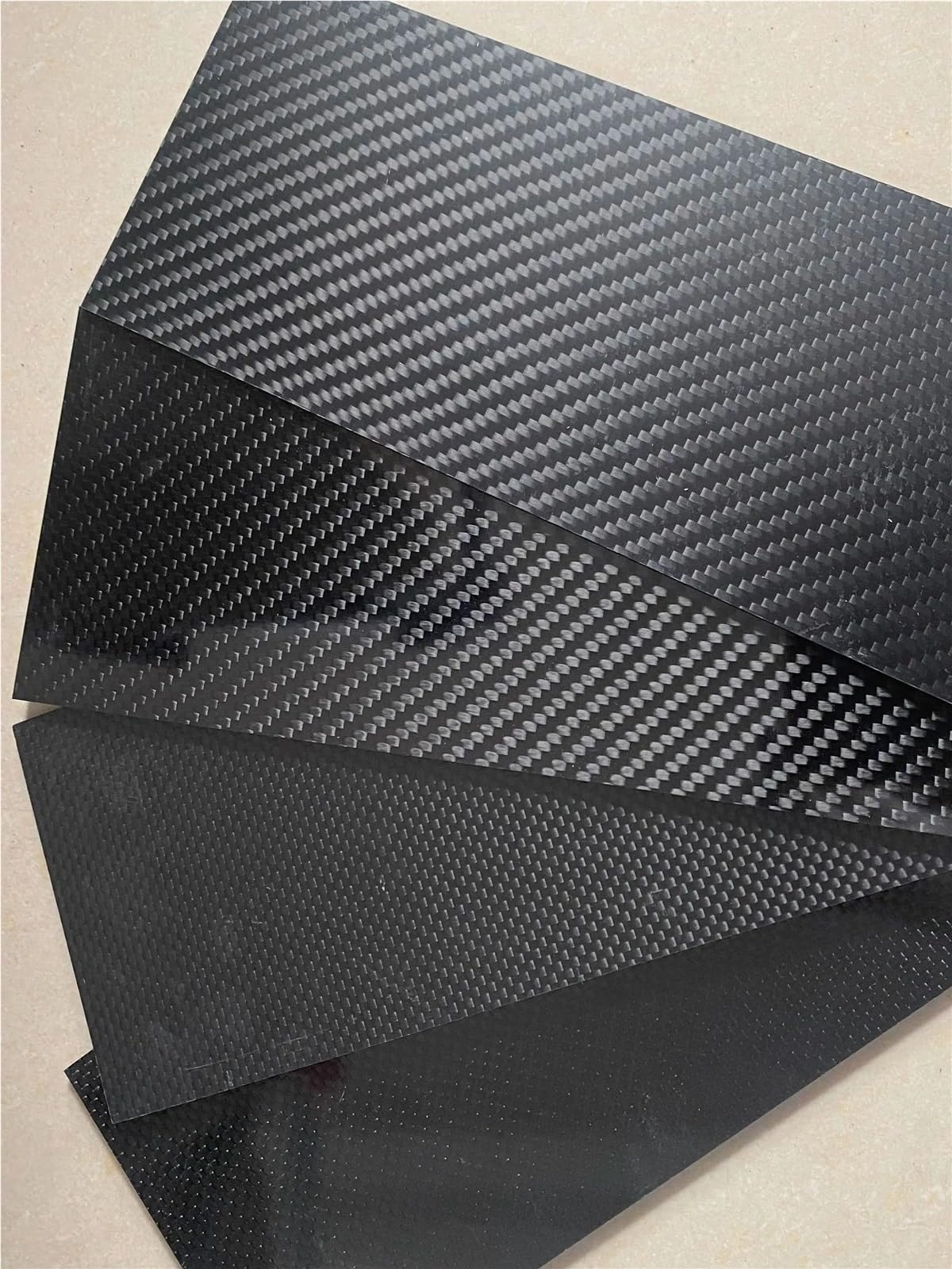 Arkusze z włókna węglowego, Arkusz z włókna węglowego 3K 300x50mm czarny 0,5-5,0mm do modelarstwa i projektów DIY(2.0mm Twill Matte)