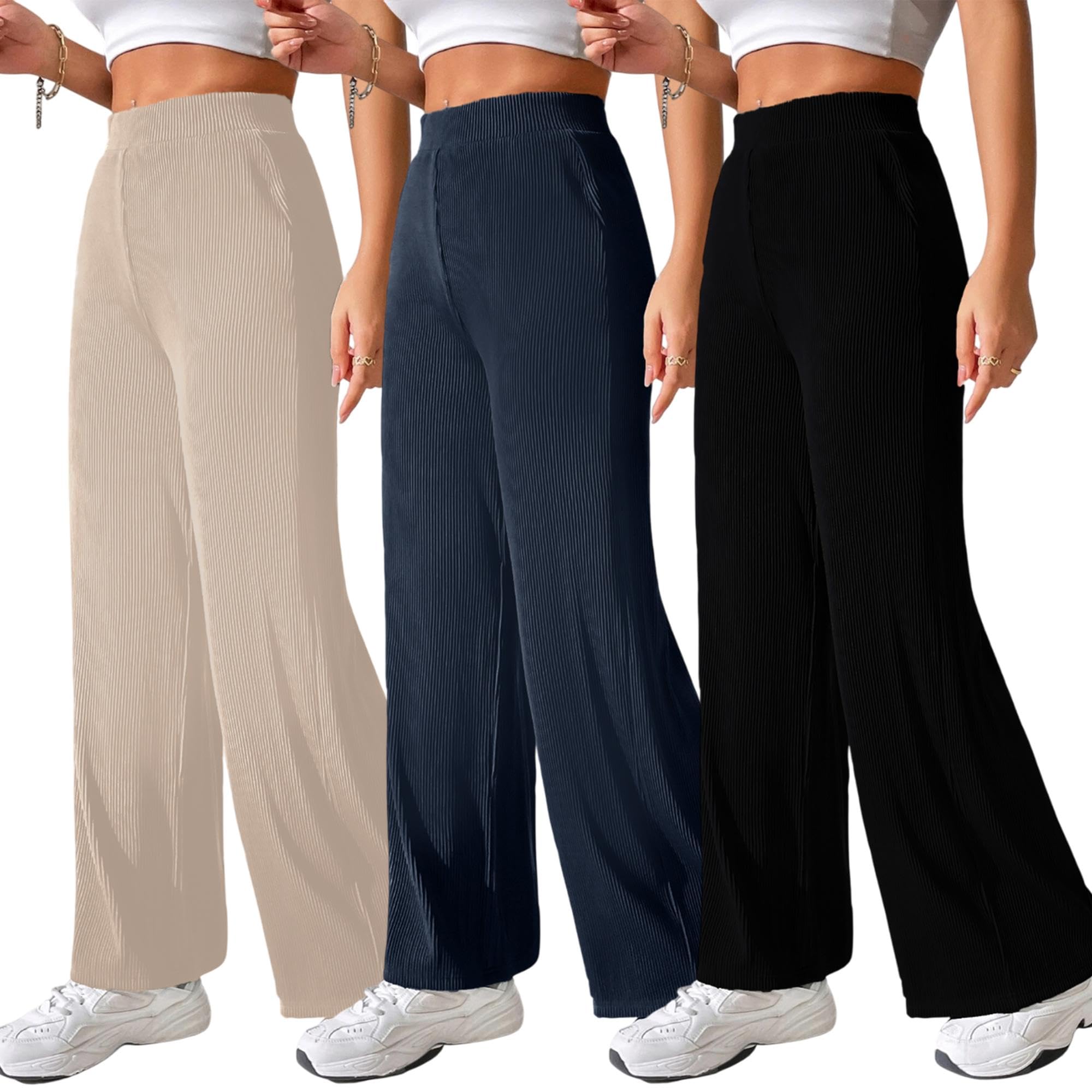 style go Trendy Women's High-Waist Flared Trousers |Korean Style Formal Pants for Office & Occasions-picture-39